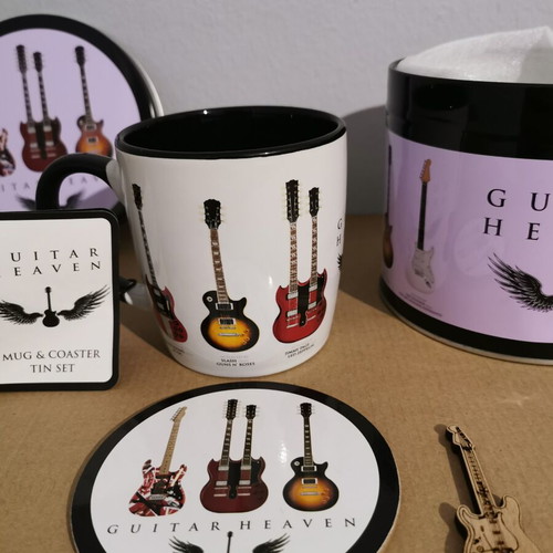 Guitar Heaven mug gift set new