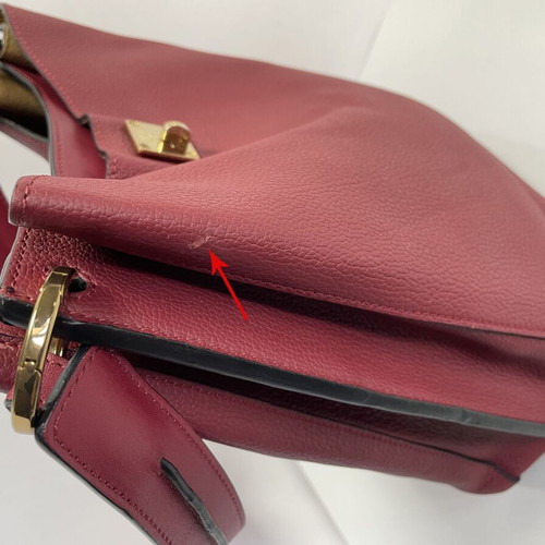 MCM leather shoulder bag like new, red