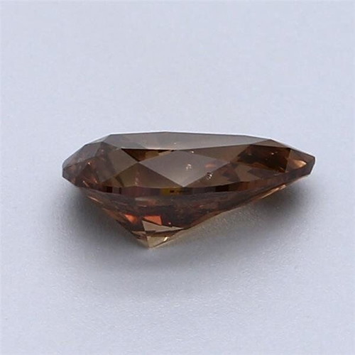 Natural color diamond 1.02 ct pear fancy deep brown orange SI1 IGI