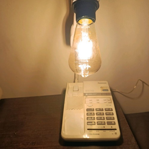 Handmade table lamp custom order made from 1999 telephone