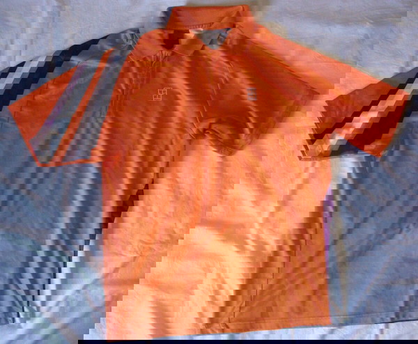 Vintage κοντομάνικη μπλούζα Nike Tennis dri-fit, πορτοκαλί χρώμα, μέγεθος Small
