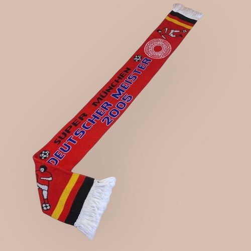 Germany Team Munchen Football Scarf Deutsche Meister Fussball Knit 2005 like new