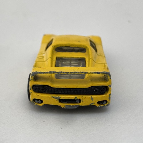 Ferrari F50 Hot Wheels toy car used, yellow, scale 1:64