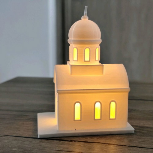3D Printed Decorative LED Church Lamp New