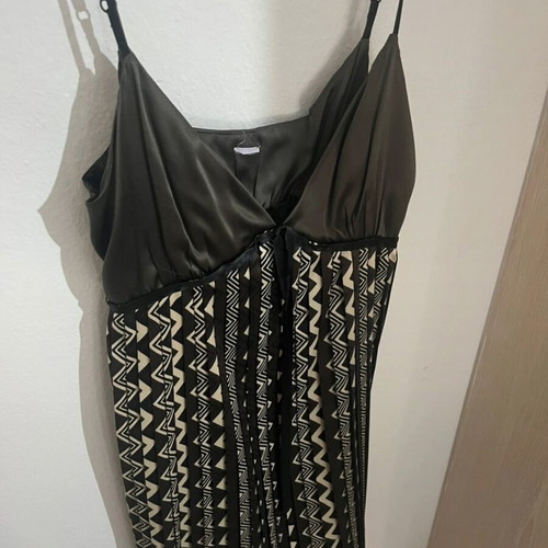Attrattivo summer pleated dress new, size M, brown and green