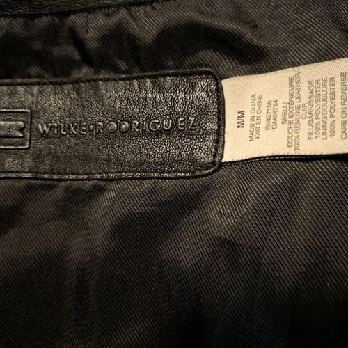 Wilke Rodriguez genuine leather unisex jacket No M like new, black