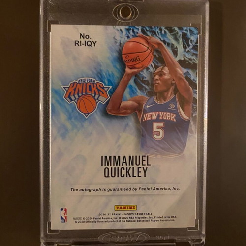 2020-21 Panini Hoops Knicks Immanuel Quickley Rookie Ink autograph card new