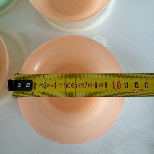 Vintage set of 4 Tupperware bowls used, made in Belgium
