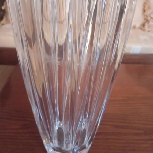 Crystal vase new, height 29 cm
