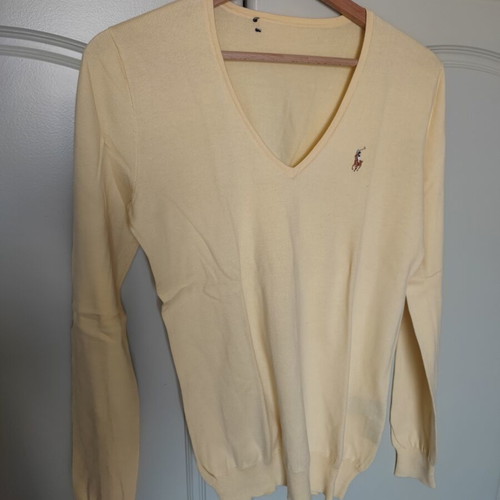 Ralph Lauren women's V-neck sweater like new, yellow, size M