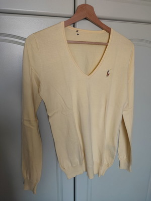 Ralph Lauren women's V-neck sweater like new, yellow, size M