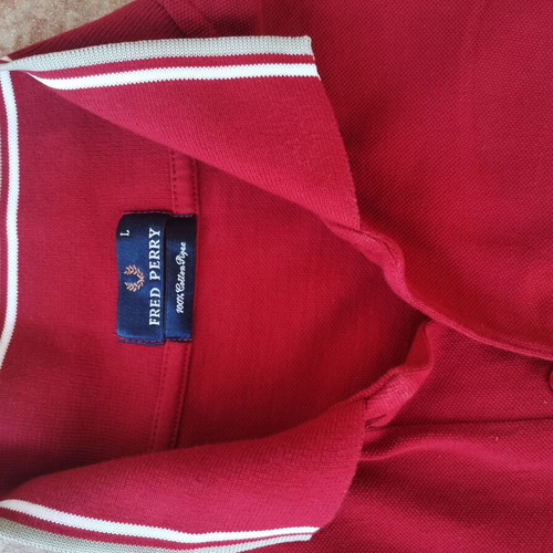 Freed Perry shirt size L red like new