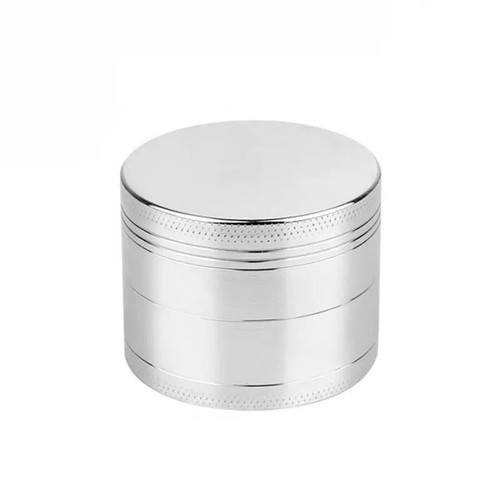 Metal Herb Grinder 40mm 4-Section Silver New