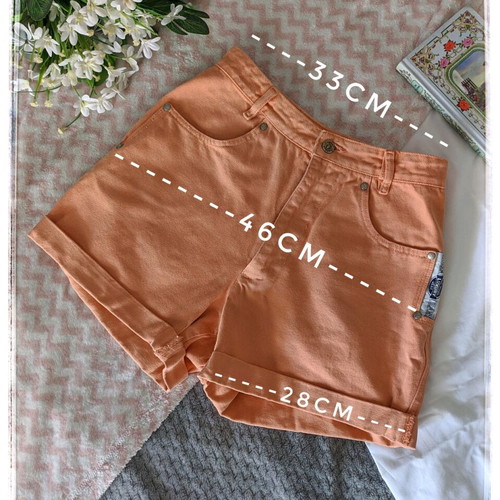 Vintage high-waisted summer shorts Queen Shorts Jeans denim