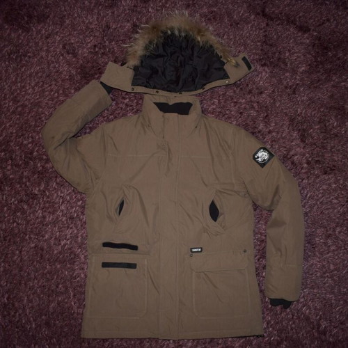 Sasta The Pole men's parka jacket XXL like new, beige and brown