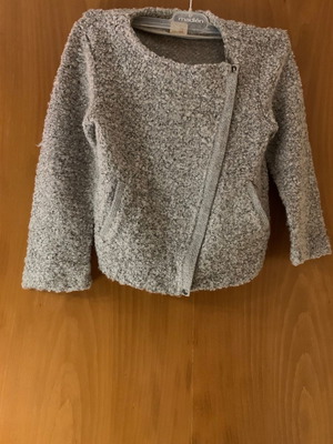 ZARA girls κοντή πλεκτή ζακέτα μεταχειρισμένη, γκρι, μέγεθος 122 cm