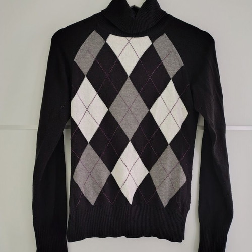 Women's black turtleneck sweater used, Yessica C&A, size S