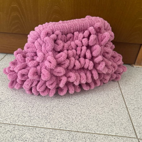 Puffy handmade women's bag new, pink purple