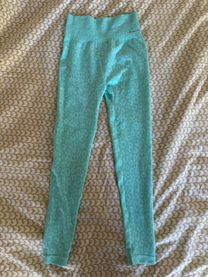 Sugarfree high-waisted seamless sports leggings turquoise new