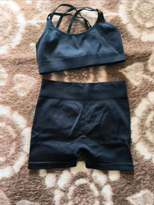 Biker set for gym like new, Shein, black, size M