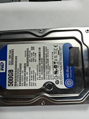 Western Digital Blue 500GB 3.5" SATA III hard drive used