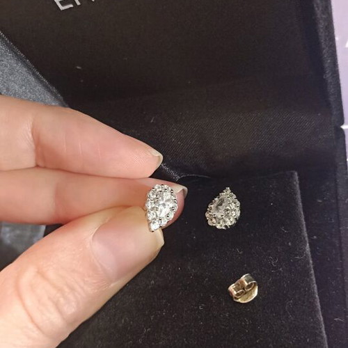 Silver teardrop earrings 925, new