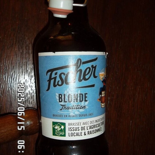 Fischer Blonde beer bottle used, 650 ml, collectible