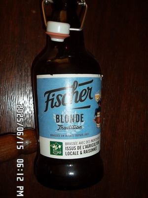 Fischer Blonde beer bottle used, 650 ml, collectible