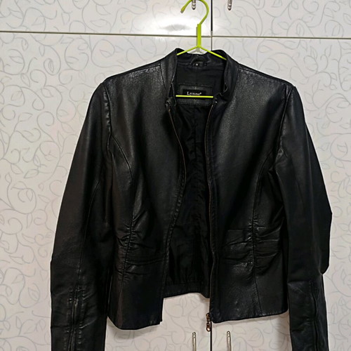 Lynne leather women's jacket medium used, black