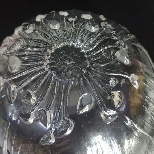 Maleras Wind Flower pair of lead crystal bowls Mats Jonasson Sweden 80s new