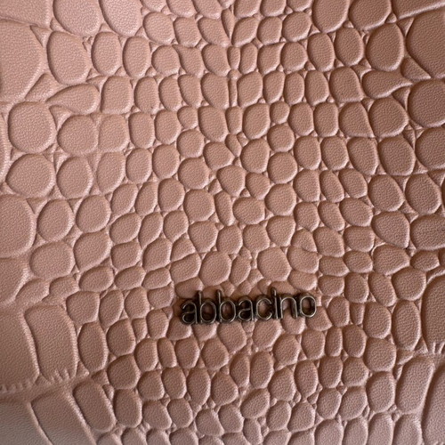 Abbacino Tote Bag used, beige and pink with extra shoulder strap