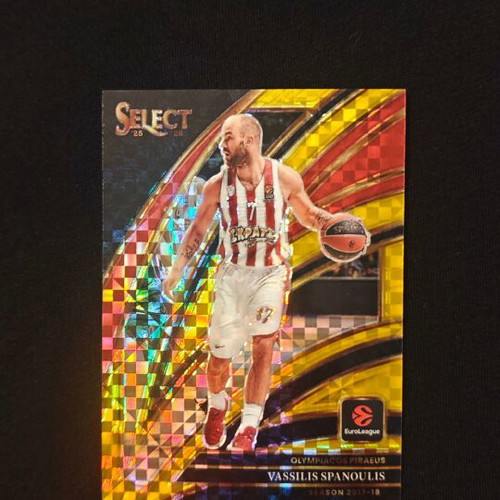 Vassilis Spanoulis 2025-26 Select Euroleague Gold Prizm 08/10 New