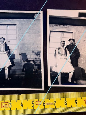 Vintage ασπρόμαυρες φωτογραφίες Ελλήνων ευζώνων, σετ 2