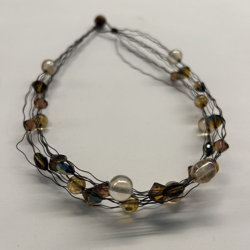 Choker necklaces with stones like new, earth tones
