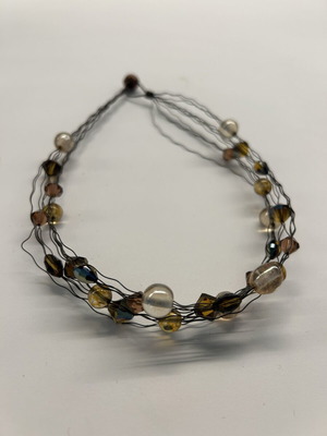Choker necklaces with stones like new, earth tones