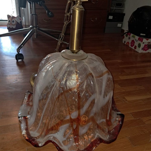 Ceiling lamp made of blown glass like new