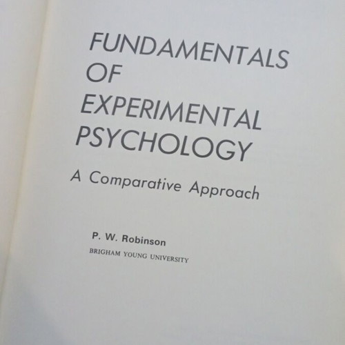 Fundamentals of Experimental Psychology hardcover book