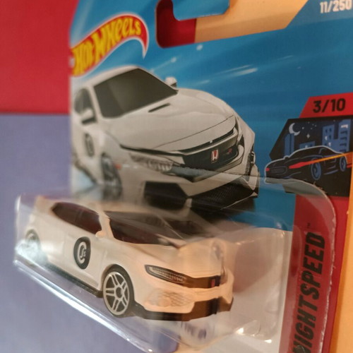 Hotwheels Honda Civic Type R 2018 White with Red Interior New