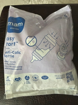 Mam baby bottle and pacifier sealed, new
