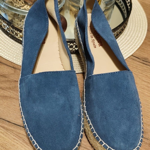 Viguera Blue Espadrille Platform Sandals Like New Size 39