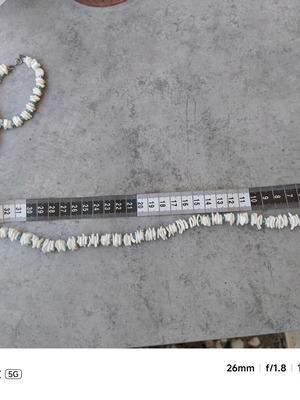 Faux Bijoux Set with Bracelet and Necklace Made of Stones Like New