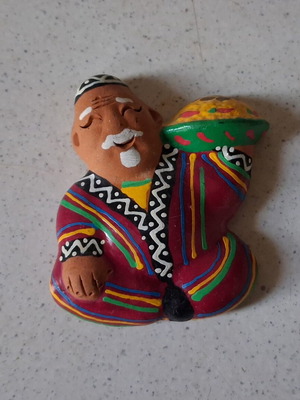 Μαγνητάκι κεραμικό χειροποίητο Uzbek "Babaychik" σαν καινούργιο