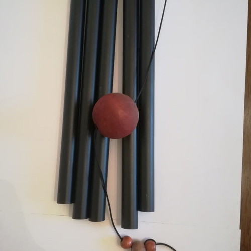 Melodos made of wood and metal with painted ideograms and Chinese zodiac new