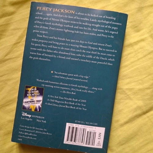 Percy Jackson and the Olympians The Lightning Thief book used, English