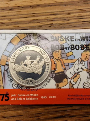 Coincard 5 Euro 75 Years Bob and Bobette 2020 new