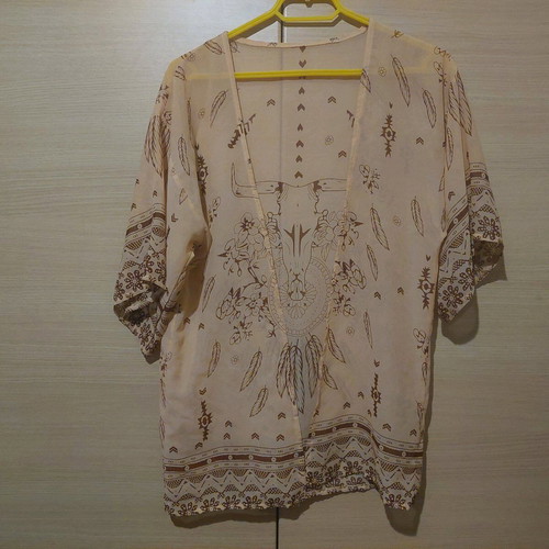 Beige brown kimono tunic like new, size Small/Medium