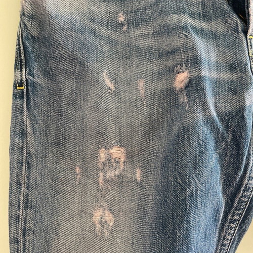 Pepe Jeans boyfriend denim bermuda shorts in distress style, stonewashed, pink shades
