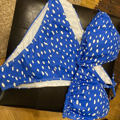 Temu swimsuit new, size XL, white and blue