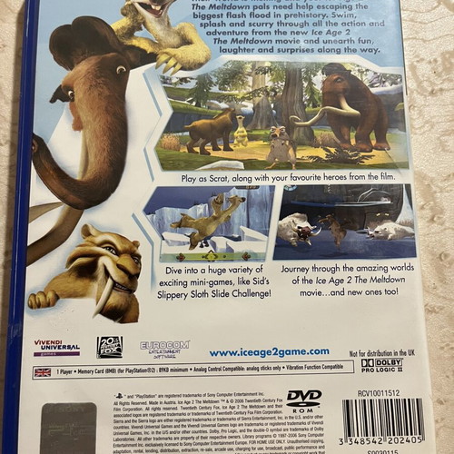 Ice Age 2 The Meltdown PS2 game, like new