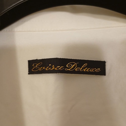 Evisu Deluxe white shirt with cufflinks size L like new